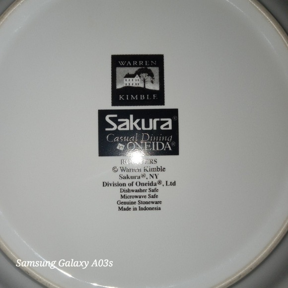 3 Sakura 1999 Country" Roosters" Display Salad‎ Plates - Picture 5 of 5